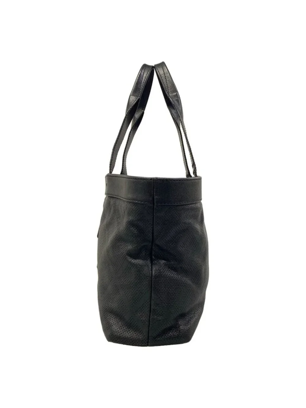 Chanel Tote Bag Black Perforated Leather